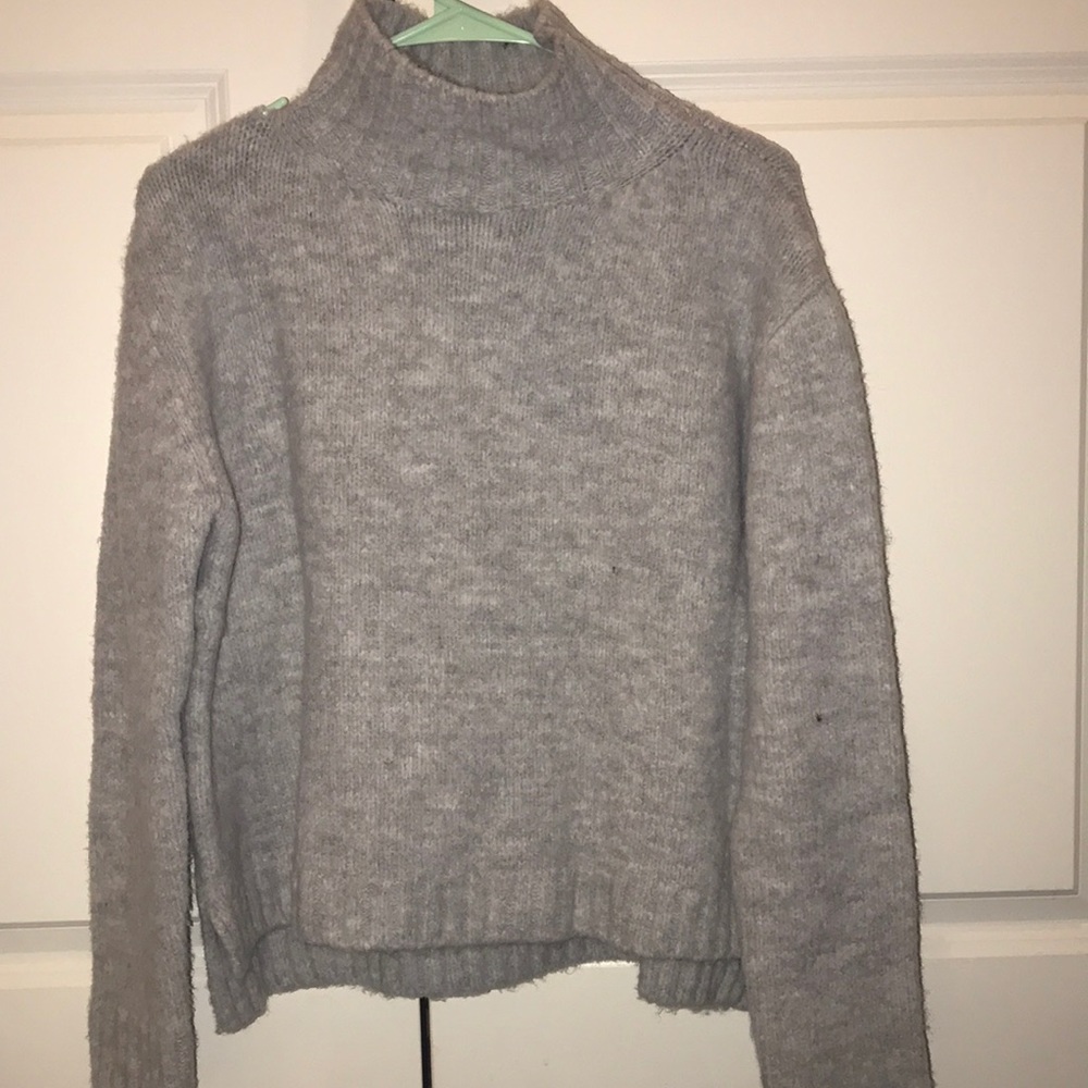 Grey Shein sweater with slits on side